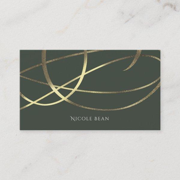 Olive Army Green & Gold Faux Foil Custom Chic