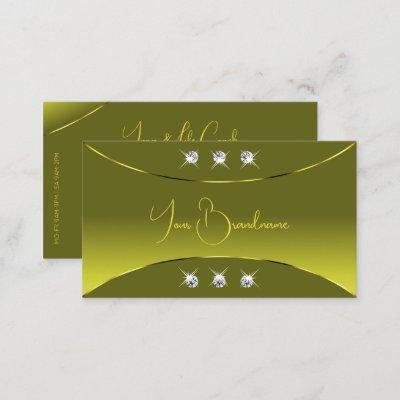 Olive Yellow Ombre with Gold Decor Sparky Diamonds