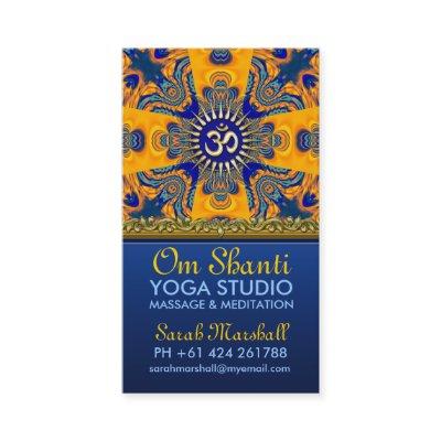 Om Shanti Yoga Orange Blue