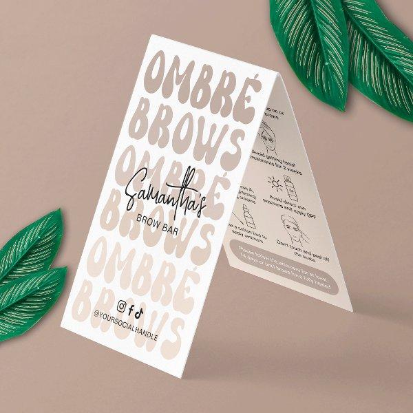 Ombré Brows Aftercare Instructions Retro Beige