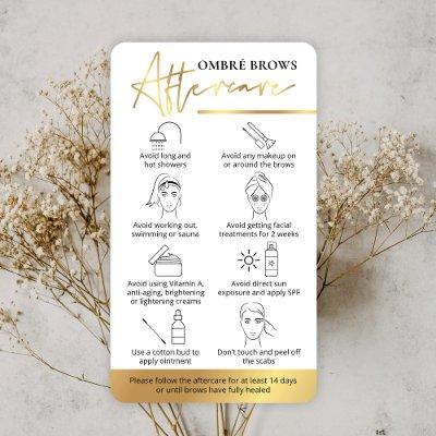 Ombré Brows White & Gold Salon Care Instructions