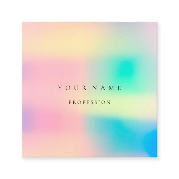 Ombre Framed Simply Professional Holograph Pastel Square