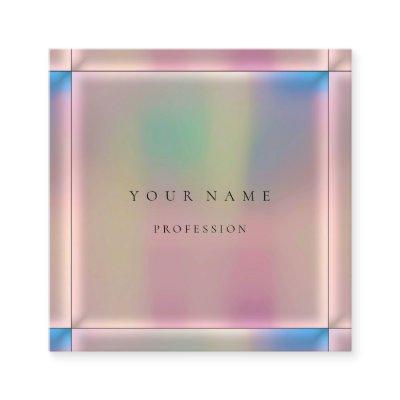 Ombre Framed Simply Professional Holographic Rose Square