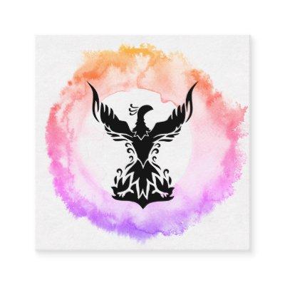 *~* Ombre Hot Pink Black Phoenix  Ring of Fire Square
