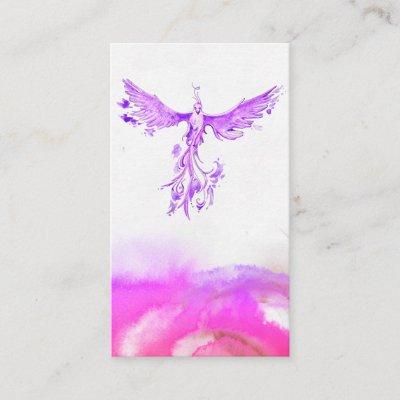 *~*  Ombre Peach Pink Violet Feathers Phoenix
