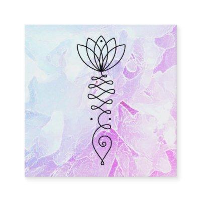 *~* Ombre Peony Lotus Healer Massage Reiki Yoga Square