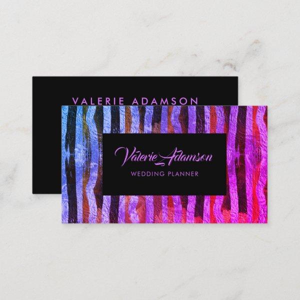 Ombre Pink Blue Stripes Texture Abstract Script