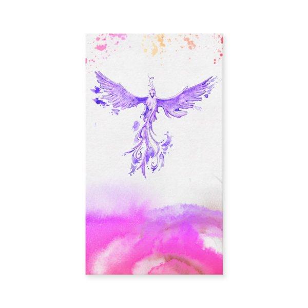 *~*  Ombre Pink Violet Peach Feathers Phoenix