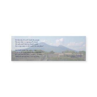 'On that day the earth...' poetry bookmark Mini