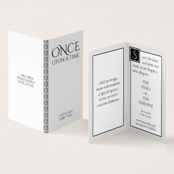 Once Upon a Time Fairytale Save the Date Card