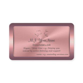 One to One Counselor, framed pink chrome-effect