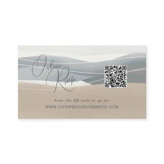 Online RSVP QR Code beach wedding website
