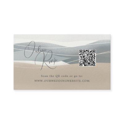 Online RSVP QR Code beach wedding website