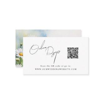 Online RSVP QR Code daisies spring website