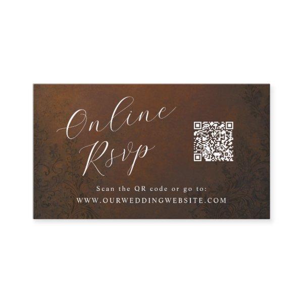 Online RSVP QR Code theatrical ornamental wedding