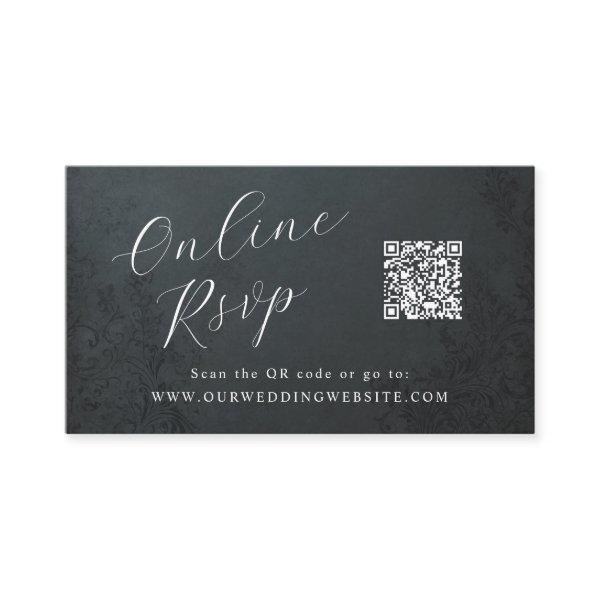 Online RSVP QR Code theatrical ornamental wedding