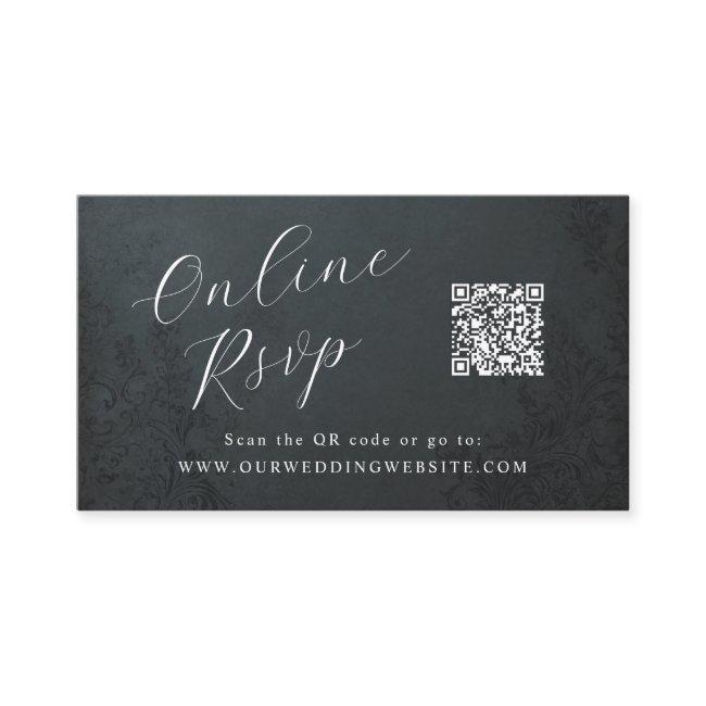 Online RSVP QR Code theatrical ornamental wedding