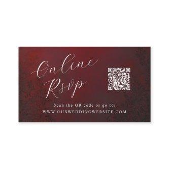 Online RSVP QR Code theatrical ornamental wedding