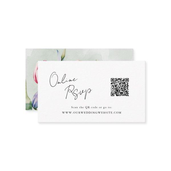 Online RSVP QR Code tulips spring website
