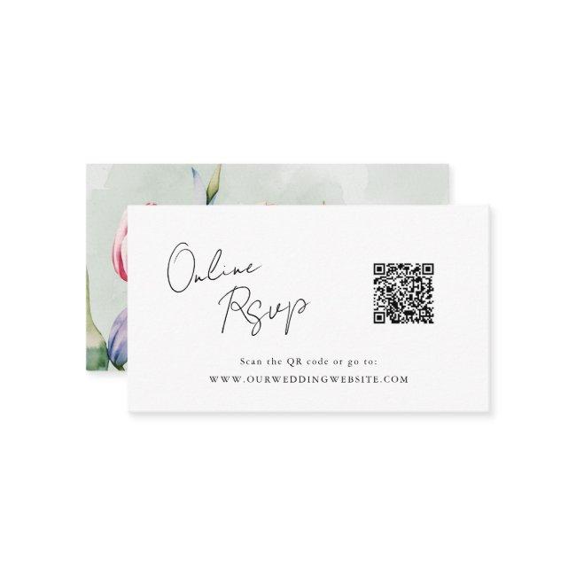 Online RSVP QR Code tulips spring website