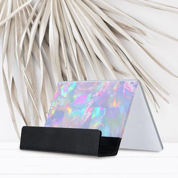 opal faux holographic desk  holder