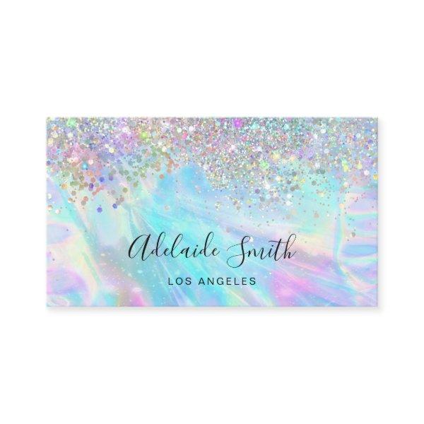 opal gemstone and faux glitter