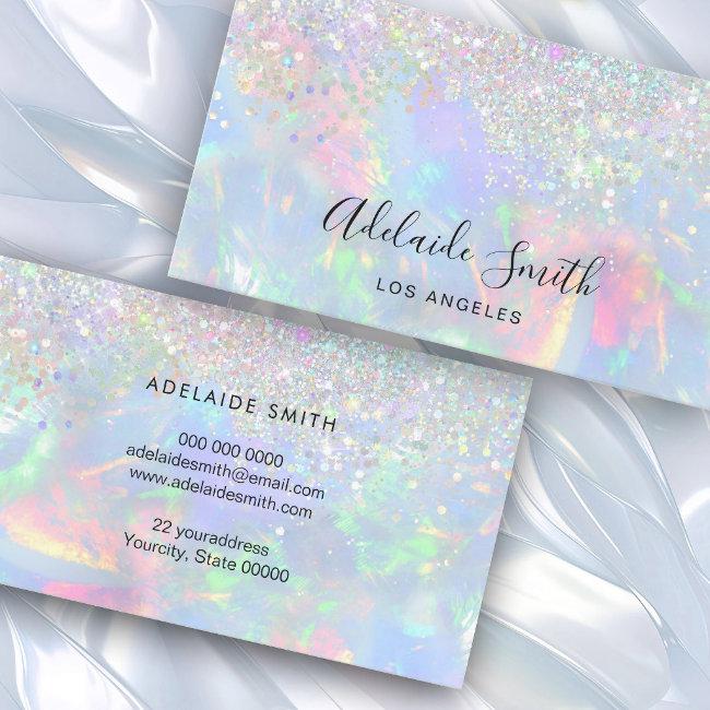 opal gemstone faux glitter effect