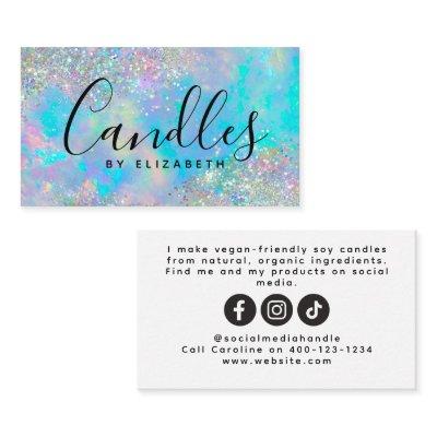 Opal Glitter Script Candle Maker