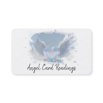 *~* Opal Heart Angel Wings AP78 SOFT BLUE QR