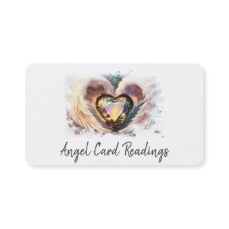 *~* Opal Heart White Gold Angel Wings AP78 QR