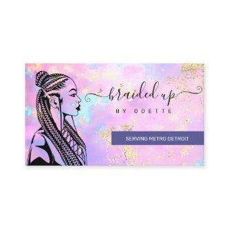Opal Holographic Hair Braider Braid Stylist  Busin