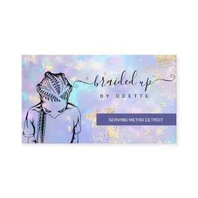 Opal Holographic Hair Braider Stylist Hair Salon B