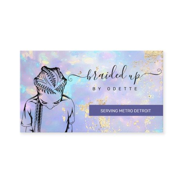 Opal Holographic Hair Braider Stylist Hair Salon B