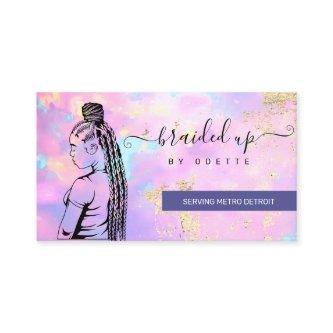 Opal Holographic Hair Braider Stylist Hair Salon B