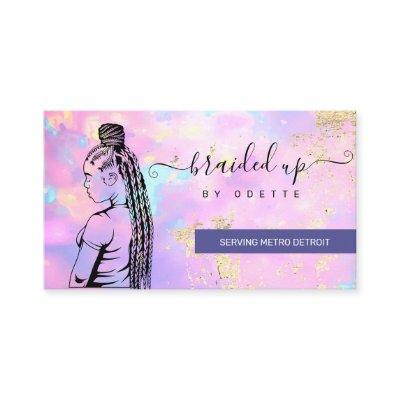 Opal Holographic Hair Braider Stylist Hair Salon B