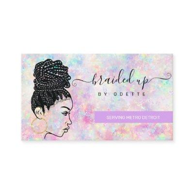 Opal Holographic Hair Braiding Braider Stylist Bus