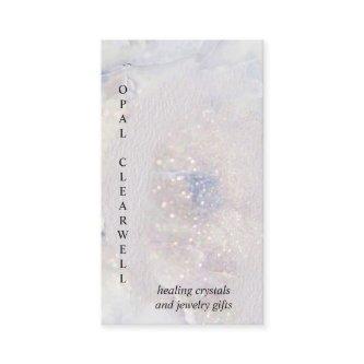 Opal Seaglass Crystal Sparkle Watercolor Vertical