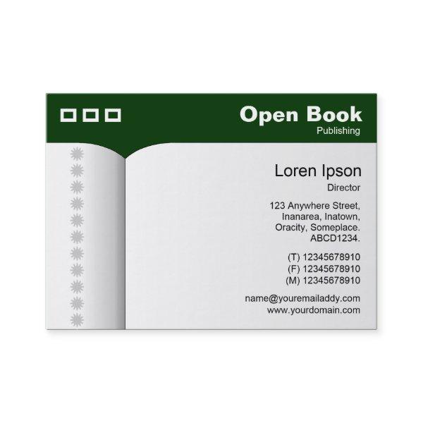 Open Book - Dark Green 003300