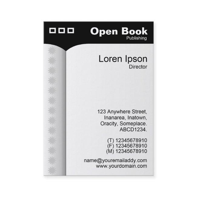 Open Book (Vertical) - Black
