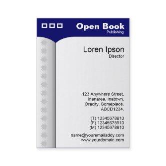 Open Book (Vertical) - Dark Blue 000066