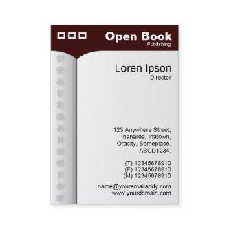 Open Book (Vertical) - Dark Brown 330000