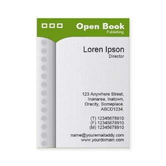 Open Book (Vertical) - Green