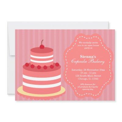 Open House Bakery business Invitation