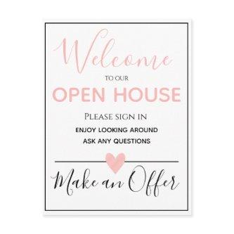 Open House Real Estate Sign, Real Estate Postcard
