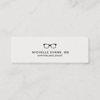 Ophthalmologist Black Eyeglasses Logo Mini