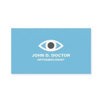 Opthamologist or optometrist blue