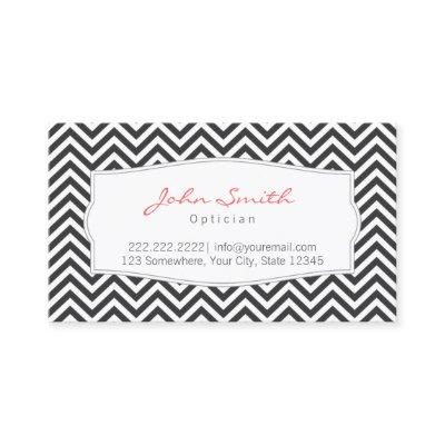 Optical Specialist Dark Gray Chevron Stripes