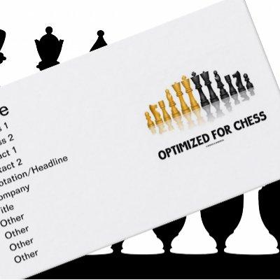 Optimized For Chess (Reflective Chess Set)