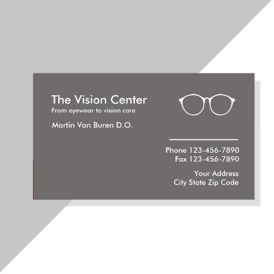 Optometrist And Vision Care Appointment Card
