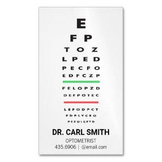 Optometrist | Doctor | Eye Exam Chart  Magnet